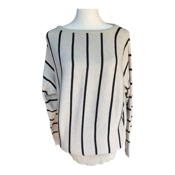 PHOLOSOPHY Republic Clothing Women’s Blue/Cream Striped Pull-over Sweater Sz XS - Picture 13 of 13